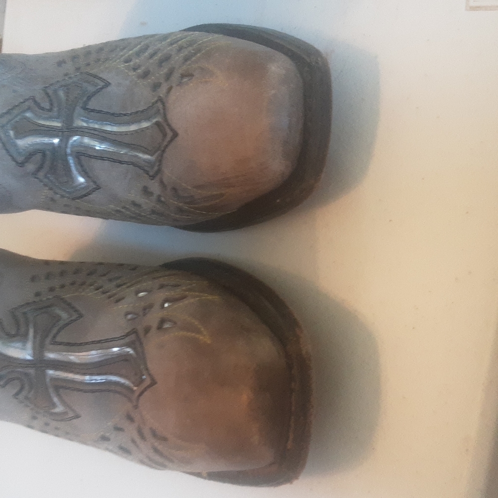 Gypsy Girl By Conkus Ornate Christian Winged Cross Western Boots Sz 7 - Picture 11 of 14